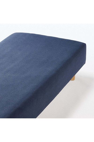 Muji Cotton Jersey Fitted Sheet, Double, W140 x L200 x D18-28 cm