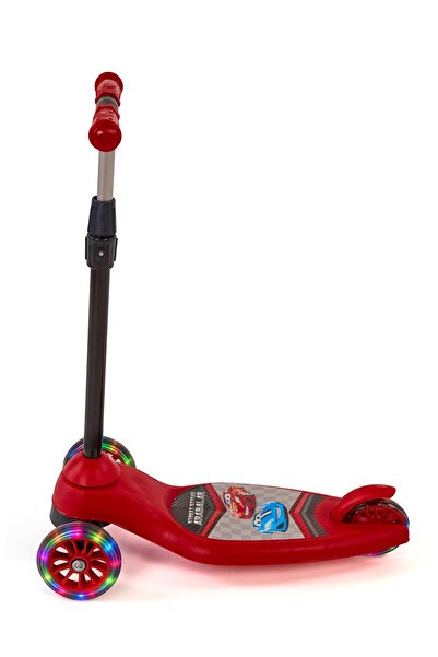 BRN Oyuncak Brake Led Lighted 3 Three Wheel Height Adjustable Runner Girl Boy Red Children Pink Scooter