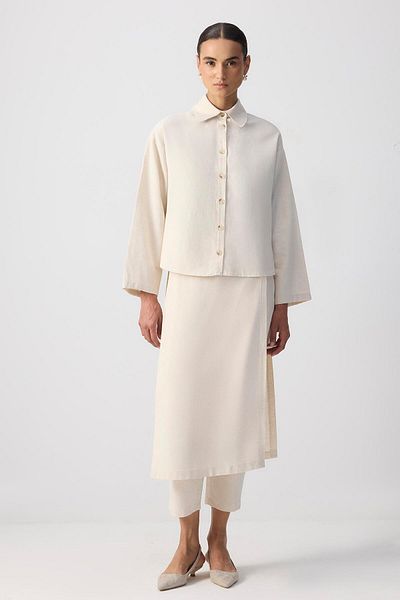 Touché Privé NATURAL TEXTURED SHIRT PANT SET