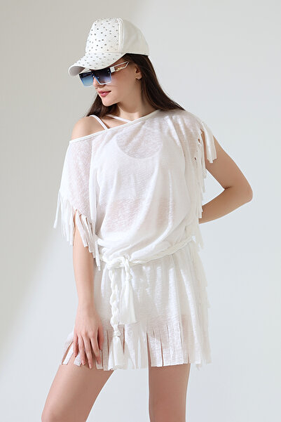 Esberin Tasseled Linen Pareo