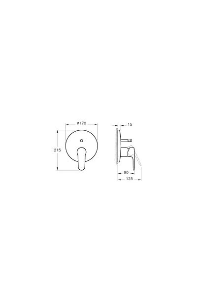 Artema Root Round A4272726 Surface Mounted Concealed Copper Bathroom Faucet