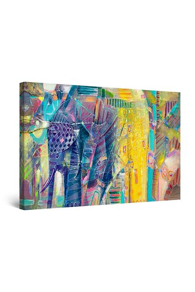 startonight Tablou DualView Startonight Elefantul indian, 80 cm x 120 cm