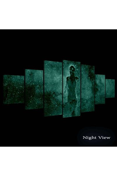 startonight Set Tablou DualView Startonight Silueta cosmica, 7 piese, 100 x 240 cm