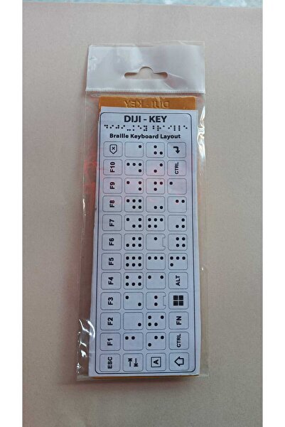 DIJIKEY Diji-key diji-braille Görmeyenler İcin Braille Alfabesi PC LAPTOP Klavye Sticker Stiker