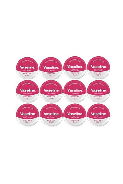 Vaseline Lip Therapy Rosy Lips - Moisturising Lip Balm with Rose Tint - 20 g PACK OF 12