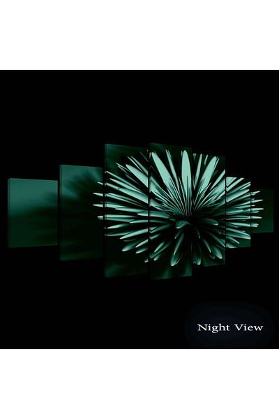 startonight Set Tablou DualView Startonight Floare violet, 7 piese, 100 x 240 cm