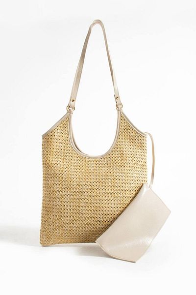 wikidayss Women's Straw Wallet Hand and Shoulder Bag
