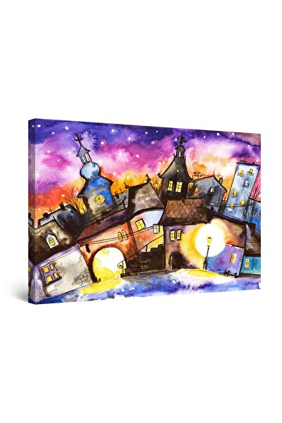 startonight Tablou DualView Startonight Orasel de iarna, 80 cm x 120 cm