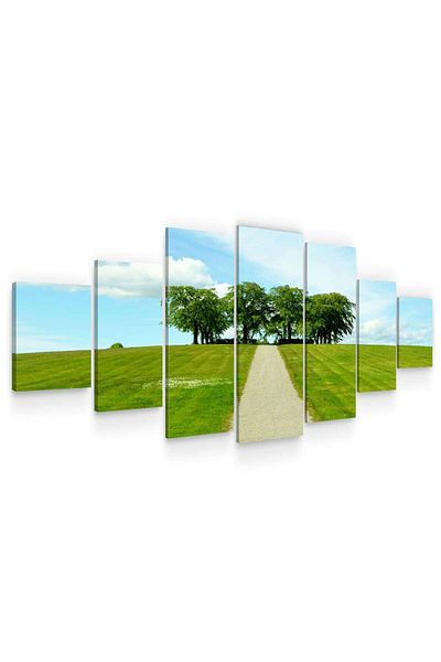 startonight Set Tablou DualView Startonight Drum prin camp, 7 piese, 100 x 240 cm