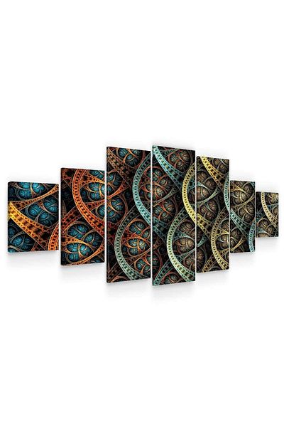 startonight Set Tablou DualView Startonight Grafica abstracta, 7 piese, 100 x 240 cm