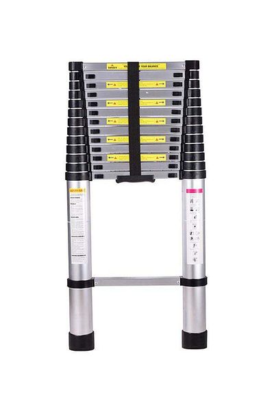 GENERAL Telescopic Extendable Ladder, Multi-purpose, Silver, 2 Meters