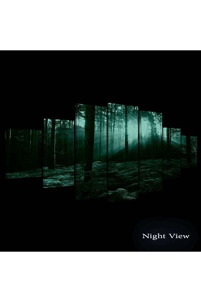 startonight Set Tablou DualView Startonight Dimineata in padurea tropicala, 7 piese, 100 x 240 cm