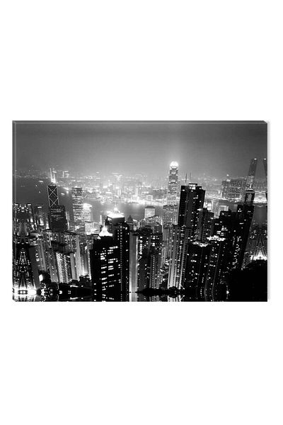 startonight Tablou Alb-Negru Abstract Startonight, Hong Kong, 80 x 120 cm
