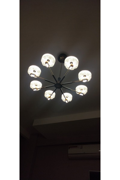 SimaAvize Sima Avize Ultra Modern Kristal Başlık 8 Kollu Led Avize