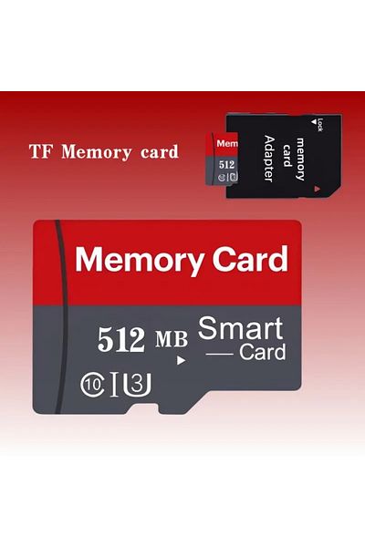 Smart بطاقة ذاكرة TF عالية السرعة، بطاقة ذاكرة SD بسعة 512 جيجابايت للهواتف الذكية والأجهزة اللوحية والكاميرات وأجهزة الألعاب