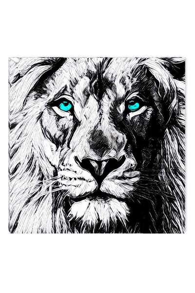 startonight Ασπρόμαυρη αφηρημένη ζωγραφική Startonight, Σχεδιασμένο λιοντάρι,...