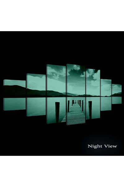 startonight Set Tablou DualView Startonight Un ponton, 7 piese, 100 x 240 cm