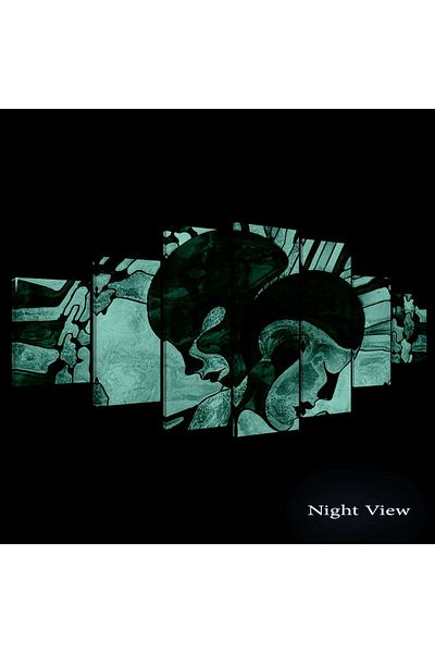 startonight Set Tablou DualView Startonight Imbratisare, 7 piese, 100 x 240 cm