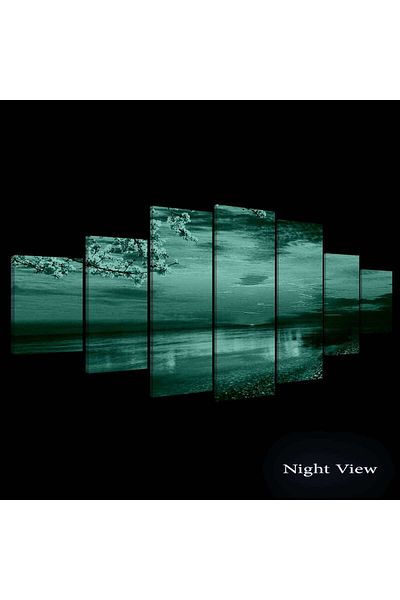 startonight Set Tablou DualView Startonight Apus pe plaja, 7 piese, 100 x 240 cm