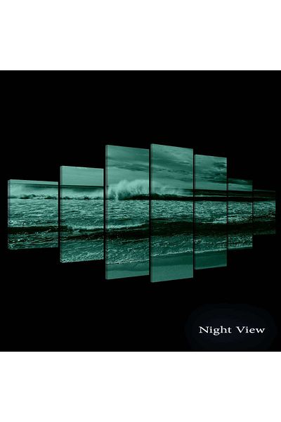 startonight Set Tablou DualView Startonight Valurile oceanului, 7 piese, 100 x 240 cm