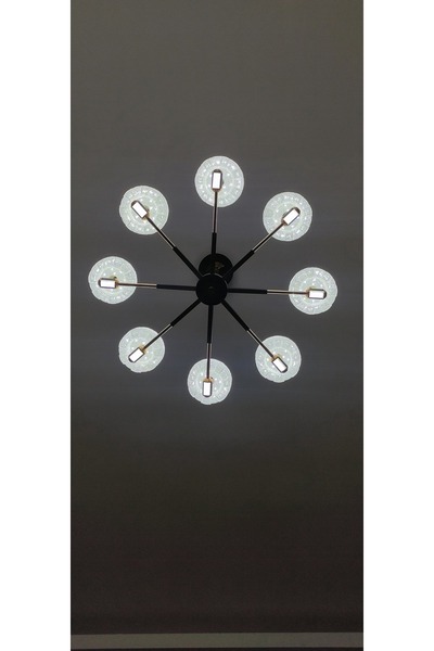 SimaAvize Sima Avize Ultra Modern Kristal Başlık 8 Kollu Led Avize