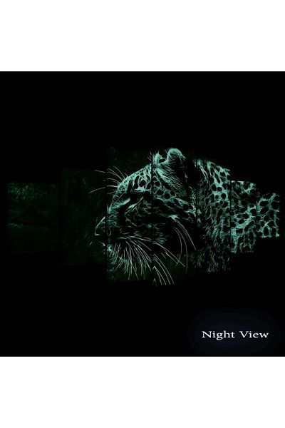 startonight Set Tablou DualView Startonight Eleganta felina, 7 piese, 100 x 240 cm