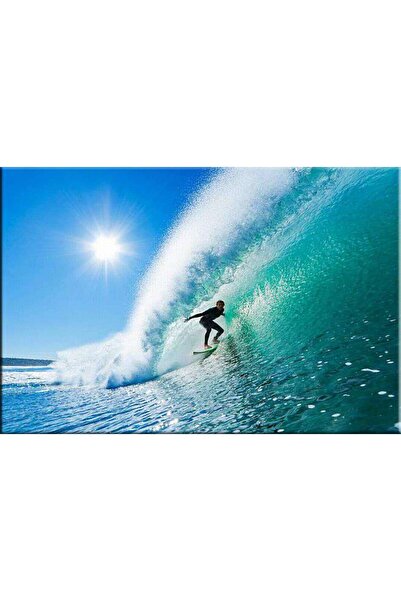 startonight Tablou DualView Startonight Surfer pe valul perfect, 80 x 120 cm
