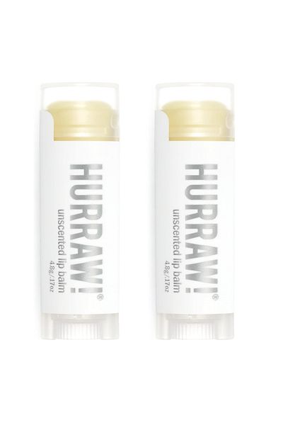 Hurraw ! Unscented Lip Balm – 2 Pack