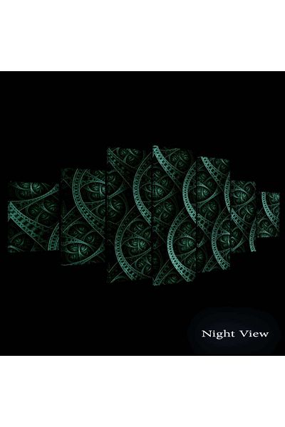 startonight Set Tablou DualView Startonight Grafica abstracta, 7 piese, 100 x 240 cm