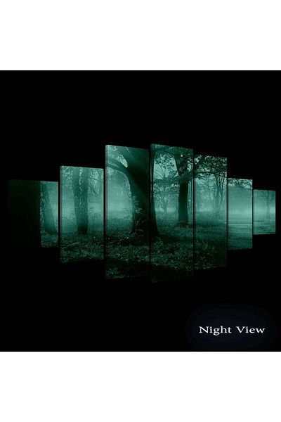 startonight Set Tablou DualView Startonight Padurea rosie, 7 piese, 100 x 240 cm