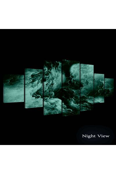 startonight Set Tablou DualView Startonight Violet abstract, 7 piese, 100 x 240 cm