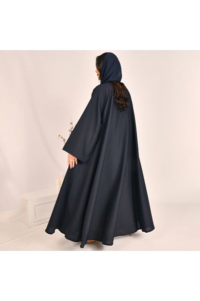 Beyond Dark navy blue wrap abaya