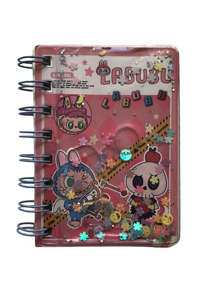 AurorAccessory Labubu Figure Water Color Glitter Mini Notepad 72 Sheets 7*10 cm 001A