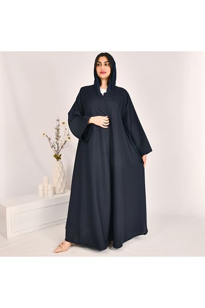 Beyond Dark navy blue wrap abaya