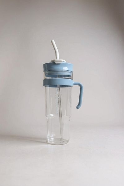 UCR HOME Straw Drinker Water Bottle Sports Detox Camping Luxury Flask Hard Plastic 1200 ml