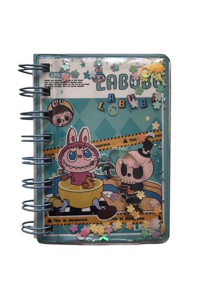 AurorAccessory Labubu Figure Water Color Glitter Mini Notepad 72 Sheets 7*10 cm 001C