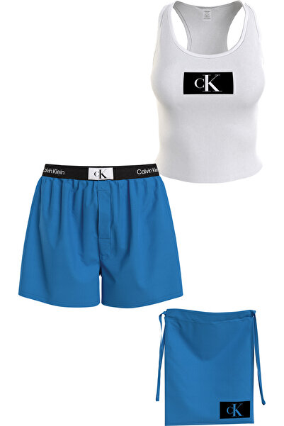 Calvin Klein PJ IN A BAG Kadın Beyaz Eşofman Takımı