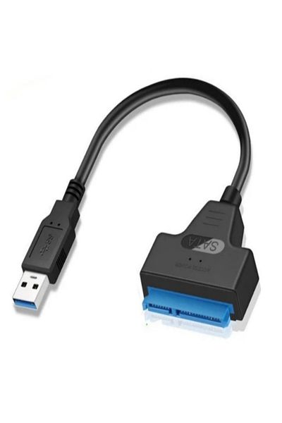 SYN USB to SATA Adapter, For HDD/SSD, Plug and play, 20cm, Black