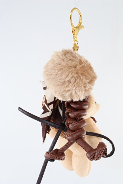 KEEBA Μπρελόκ Τσάντα Χαρμ. Στολίδι καθρέφτη. Αξεσουάρ τσάντας. Μπρελόκ με βελούδινο αρκουδάκι με πλεκτό κορδόνι για τσάντα