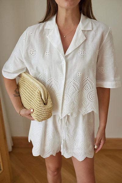 Suzi Fisto Detail Shorts Shirt Set M38374