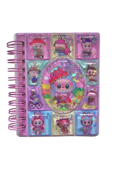 AurorAccessory Labubu Figured 3D Juicy Cover 2 Sheets Color Sticker and Mini Notepad 36 Sheets 8*10 cm 002A