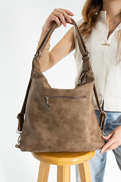 H&D COLLECTİON Both Back and Shoulder Bag Very Useful Multi-Compartment Soft Leather 540