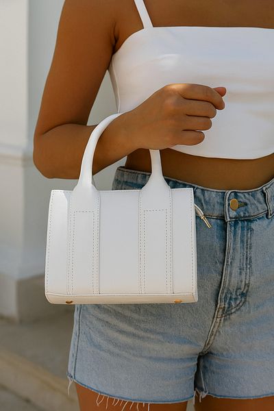 osteir Women's Mini Size Hand and Shoulder Bag with Adjustable Shoulder Strap and Zipper Closure