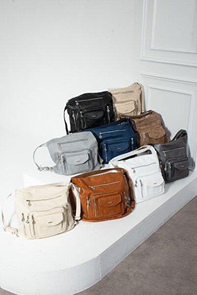 H&D COLLECTİON Both Back and Shoulder Bag Very Useful Multi-Compartment Soft Leather 540