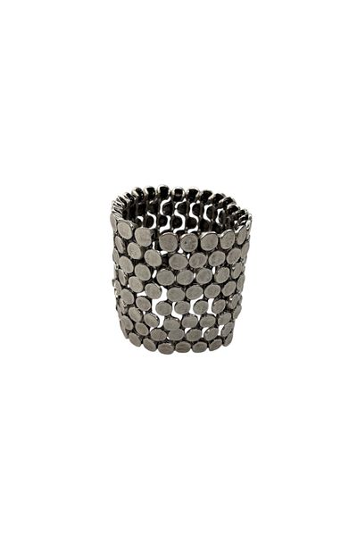 Smyrna Bracelet, Silver Plated, Adjustable, Unisex Bracelet (Elastic Bracelet)