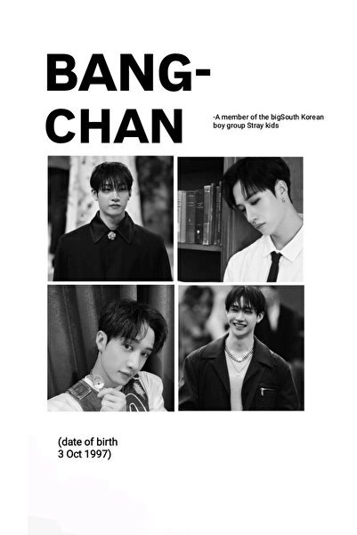 512 STORE Stray Kids Bts K-Pop Tanıtım Chang-Bin, Han, Lee, Hwang, Seung,Jeongin, Lee Know Çerçevesiz Poster