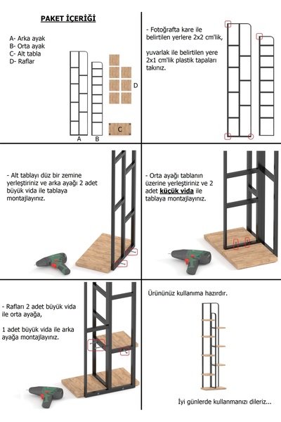 Cosargroup Saksılık Dekoratif 9 Bölmeli Çiçek Saksı Sıtandı Çok Katlı Dekoratif Çiçeklik 9 Raflı Metal Çiçeklik