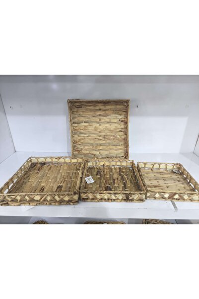 by sado 4-Piece Square Tray Wicker