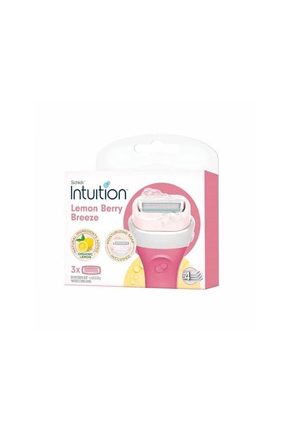 Schick Schick Intuition Lemon & Raspberry Razor Blade Refills - 3 Count