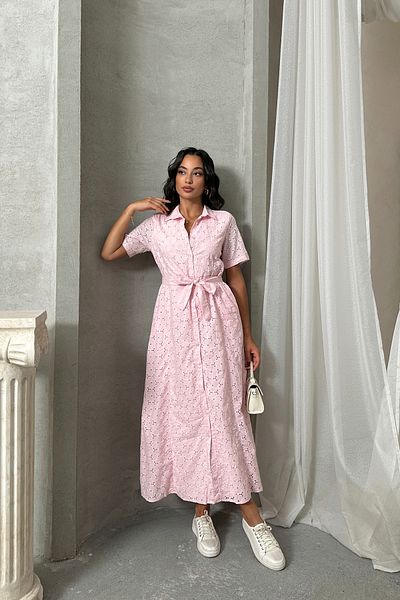 ASEDE Imported Special Design Shirt Collar Lined Belt Pocket 100% Cotton Fisto Dress